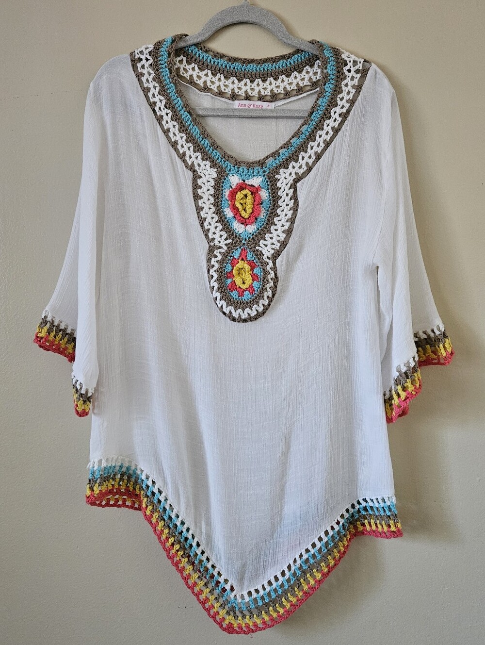 Boho Crochet Beach Coverup Tunic